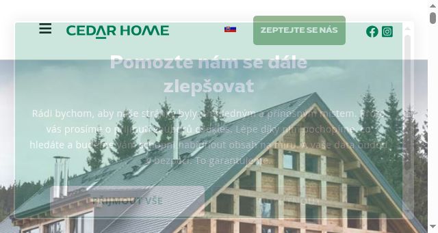 Screenshot of cedar-home.cz
