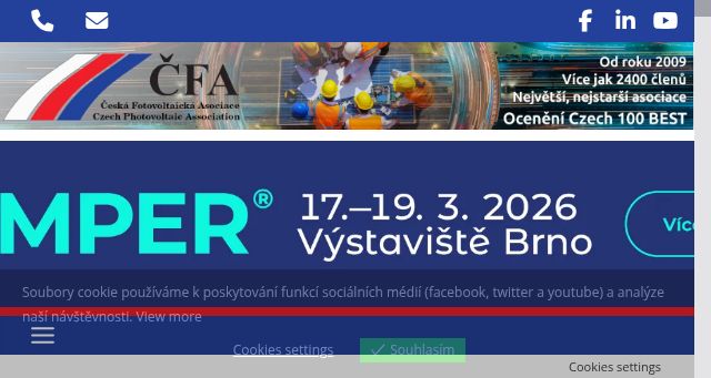 Screenshot of cefas.cz