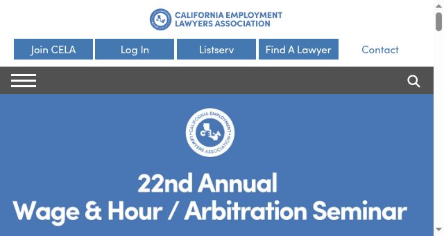 Screenshot of cela.org