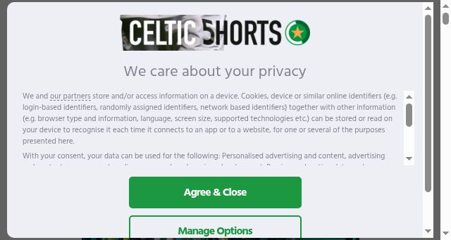 Screenshot of celticshorts.com
