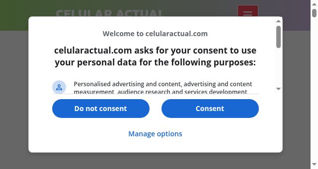 Screenshot of celularactual.com