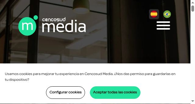 Screenshot of cencosudmedia.com