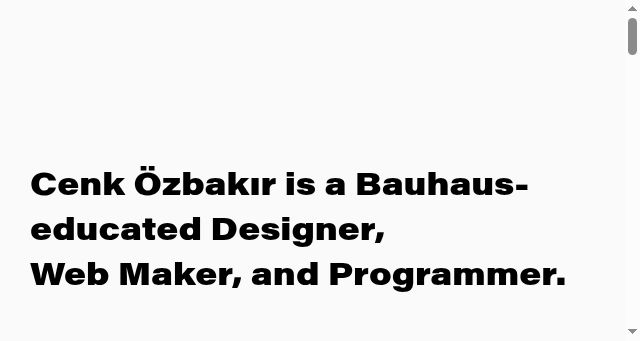 Screenshot of cenk.co