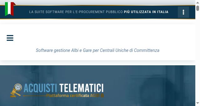 Screenshot of centraliunichedicommittenza.it