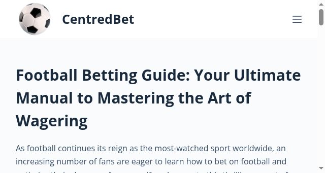 Screenshot of centredbet.com