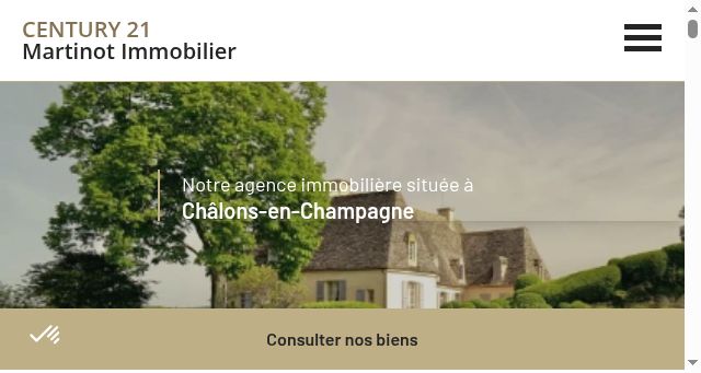 Screenshot of century21-martinot-chalons.com
