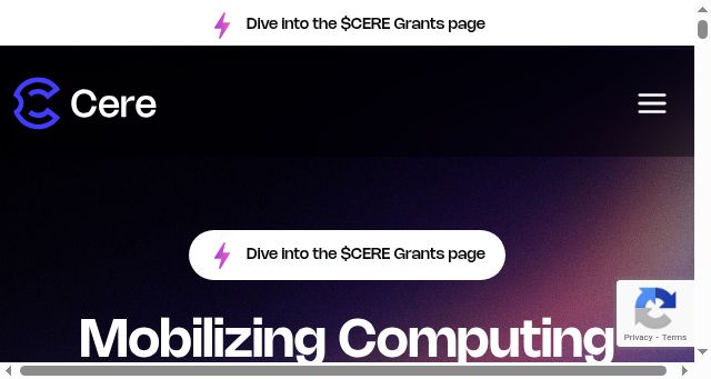 Screenshot of cere.network