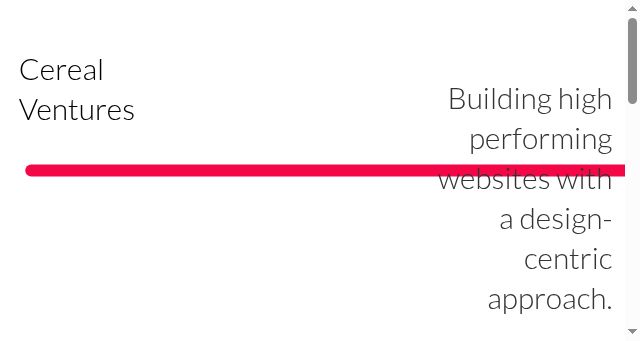 Screenshot of cereal.ventures