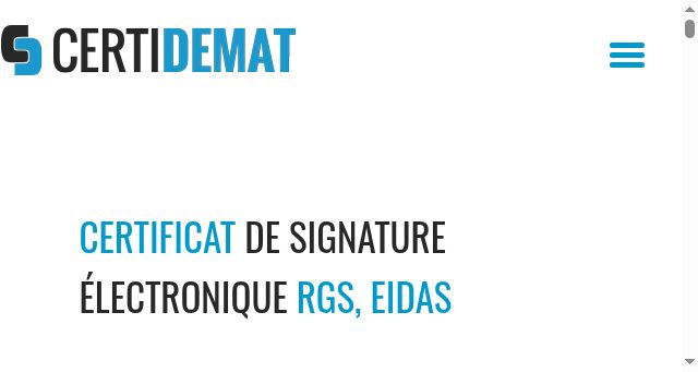 Screenshot of certidemat.com