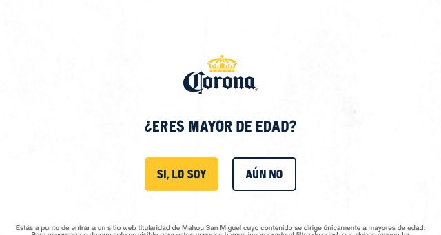 Screenshot of cervezacorona.es