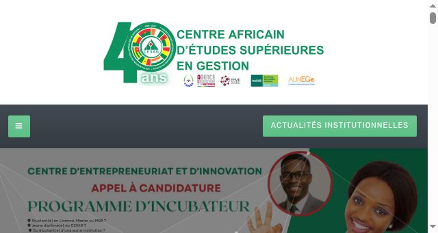 Screenshot of cesag.sn