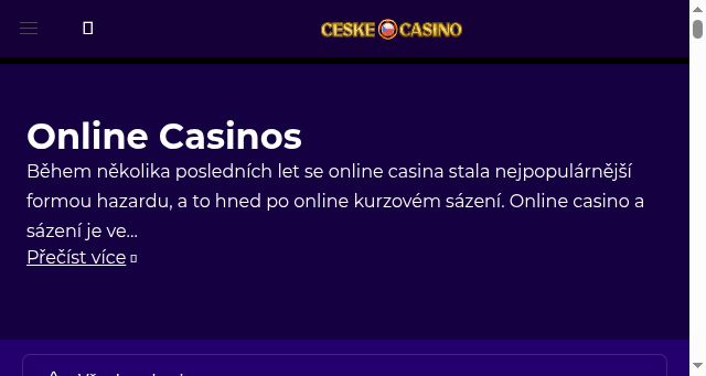 Screenshot of ceskekasino.com