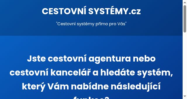 Screenshot of cestovnisystemy.cz