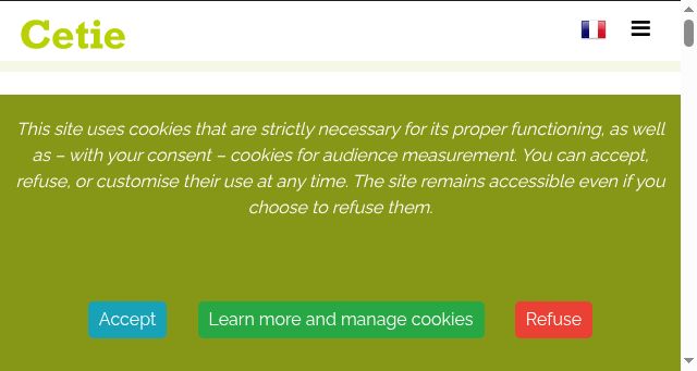 Screenshot of cetie.org