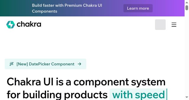 Screenshot of chakra-ui.com