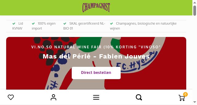 Screenshot of champagnist.nl
