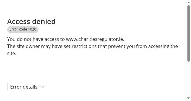 Screenshot of charitiesregulator.ie