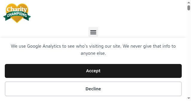 Screenshot of charitychampions.org