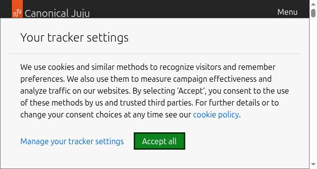 Screenshot of charmhub.io