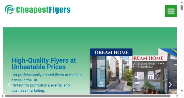 Screenshot of cheapestflyers.co.uk