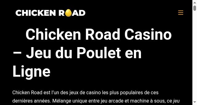 Screenshot of chicken-road-jeu.com