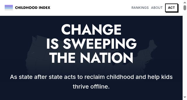 Screenshot of childhoodindex.org