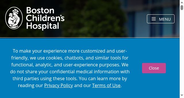 Screenshot of childrenshospital.org