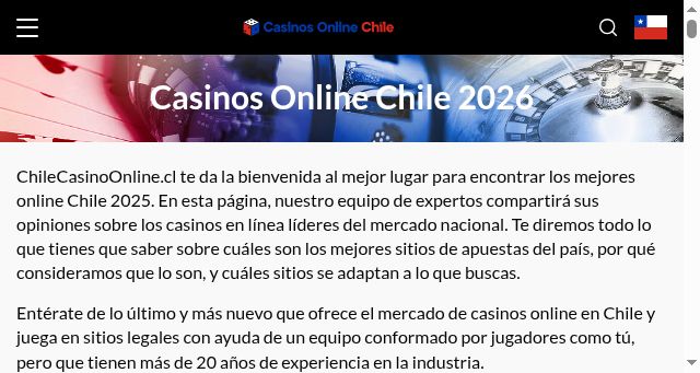 Screenshot of chilecasinoonline.cl