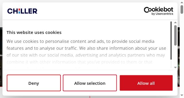 Screenshot of chiller.eu