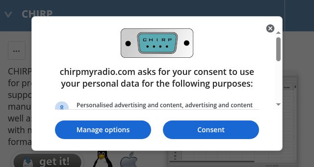 Screenshot of chirpmyradio.com