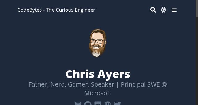 Screenshot of chris-ayers.com
