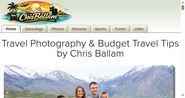 Screenshot of chrisballam.com