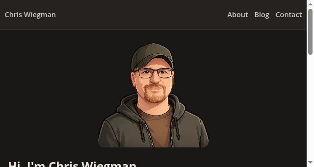 Screenshot of chriswiegman.com