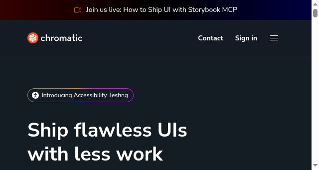 Screenshot of chromatic.com