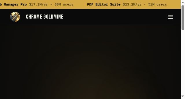 Screenshot of chromegoldmine.com