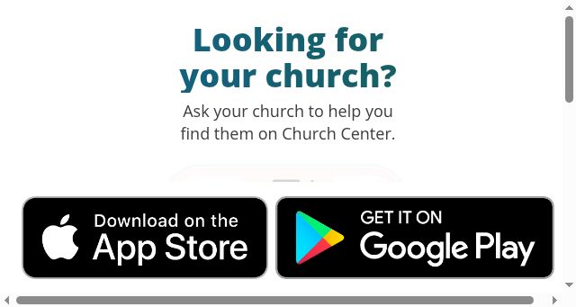 Screenshot of churchcenter.com