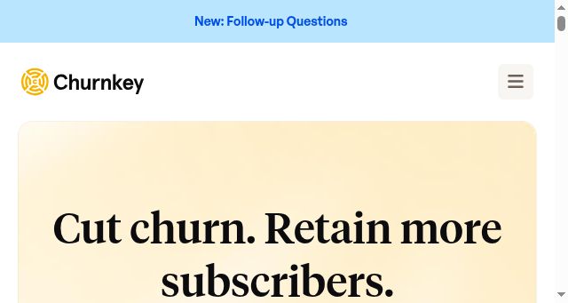 Screenshot of churnkey.co