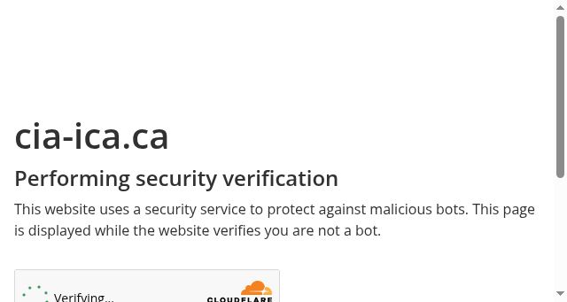 Screenshot of cia-ica.ca