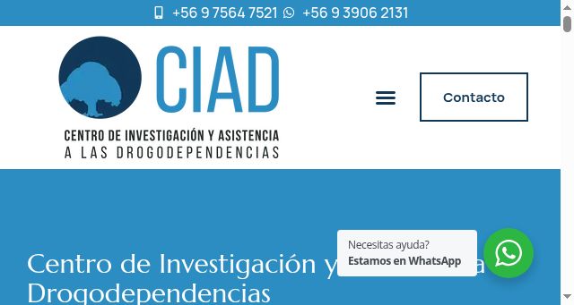 Screenshot of ciad.cl