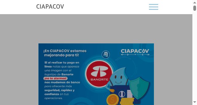 Screenshot of ciapacov.gob.mx
