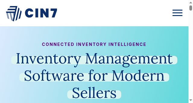 Screenshot of cin7.com