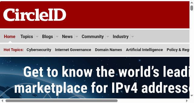 Screenshot of circleid.com