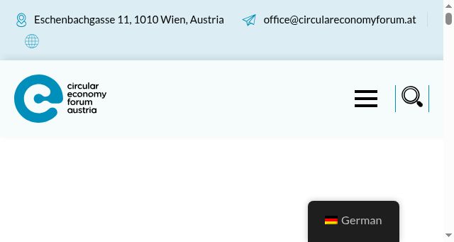 Screenshot of circulareconomyforum.at