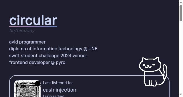 Screenshot of circulars.dev