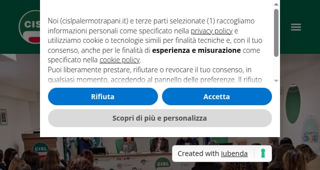 Screenshot of cislpalermotrapani.it