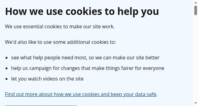 Screenshot of citizensadvice.org.uk