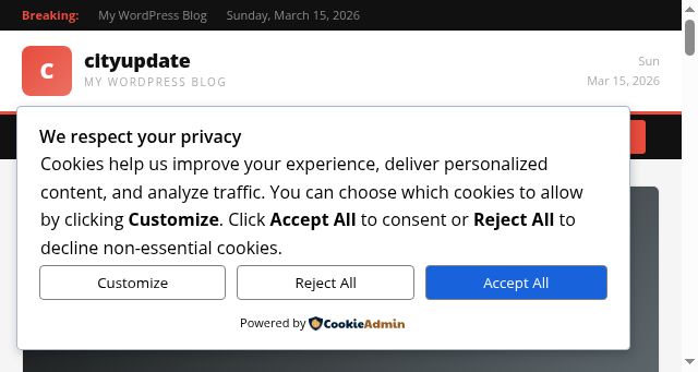 Screenshot of cityupdate.co.uk