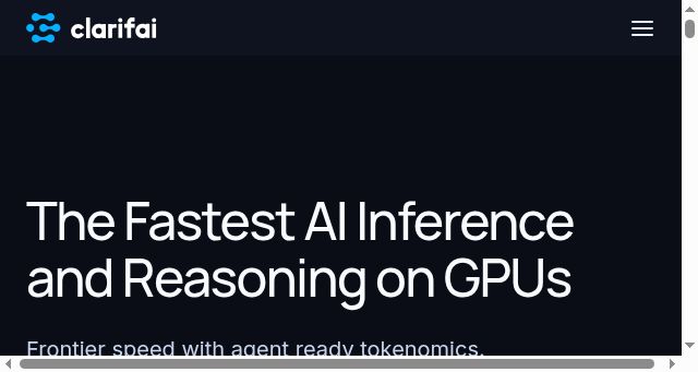 Screenshot of clarifai.com