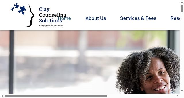 Screenshot of claycounselingsolutions.com