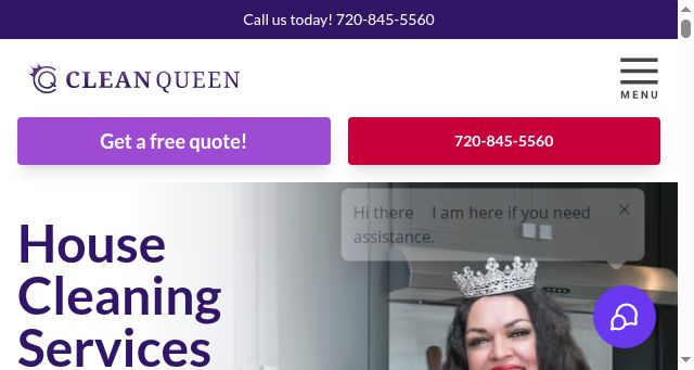 Screenshot of cleanqueendenver.com